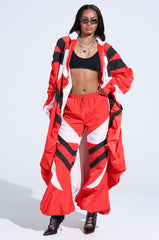 RED ALERT WINDBREAKER TRENCH