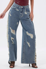 OVER IT DISTRESSED RELAXED DENIM