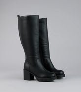 Steppin Up Block Heel Knee High Boots