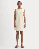 The Denim Shift Dress | Ecru