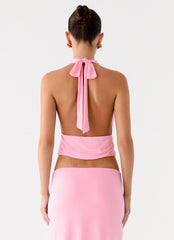 Ashi Cowl Top - Pink