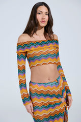 OH SO ZIGGY CROCHET OFF THE SHOULDER TOP