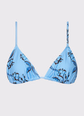 Calista Bikini Top - Blue Floral Print