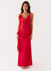 Diedre Rose Strappy Maxi Dress - Raspberry