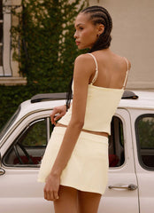 Gowon Low Rise Mini Skort - Butter Yellow