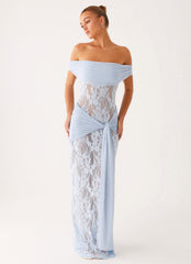 Gracie Twist Maxi Dress - Blue