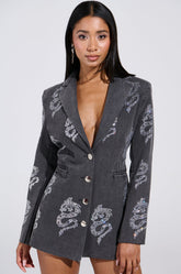 DRAGON SENSE EMBELLISHED BLAZER
