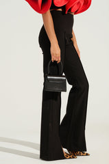 MEMORIES THAT LAST PANT WITH SLIT IN BLACK