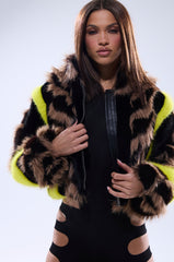 MISS ME WITH THAT PANELED FAUX FUR
