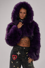JUST A FLING CROPPED FAUX FUR
