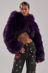 JUST A FLING CROPPED FAUX FUR