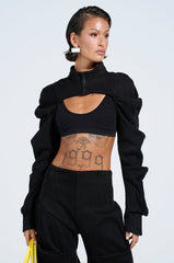 DONT MESS WITH ME CROP SWEATSHIRT