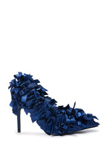 AZALEA WANG LYLIO NAVY BOW EMBELLISHED PUMP