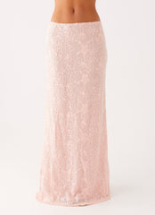 Nico Sequin Maxi Skirt - Pink