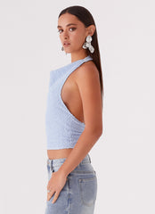 Rhemmy Halterneck Top - Blue