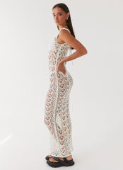 Tarlisa Crochet Maxi Dress - Cream