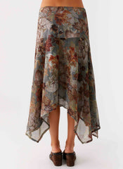 Rosewood Low Rise Midi Skirt - Vintage Blossom