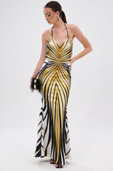COVER STAR PRINTED SATIN MIDI DRESS