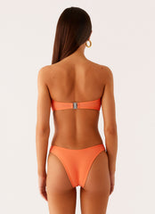 Taiwan Bandeau Bikini Top - Peach