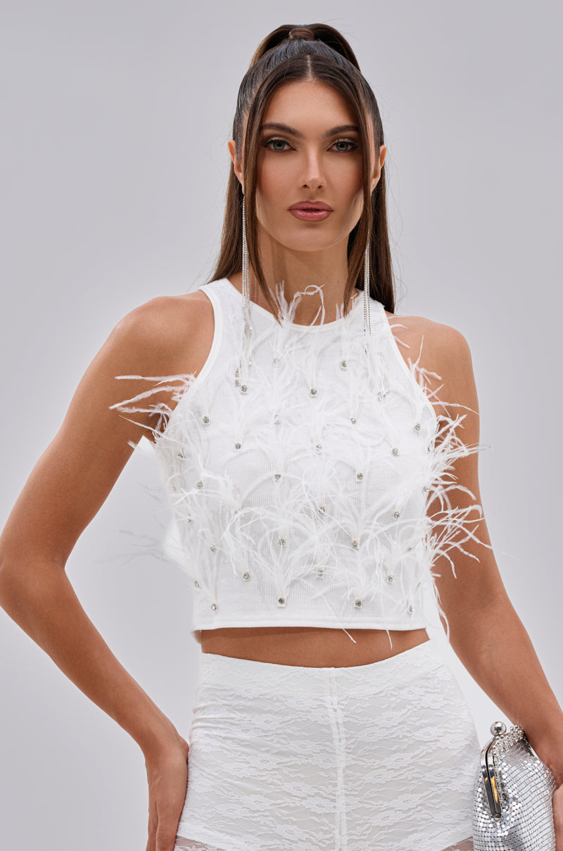 BIRDS OF A FEATHER SLEEVELESS TOP