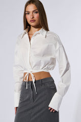 MINIMAL ELEGANCE BUTTON DOWN POPLIN SHIRT
