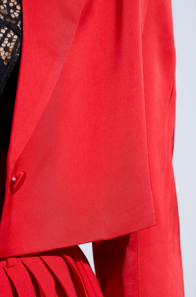 LILA CROPPED SATIN BLAZER