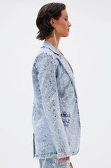 DIAMONDS DANCING DENIM BLAZER