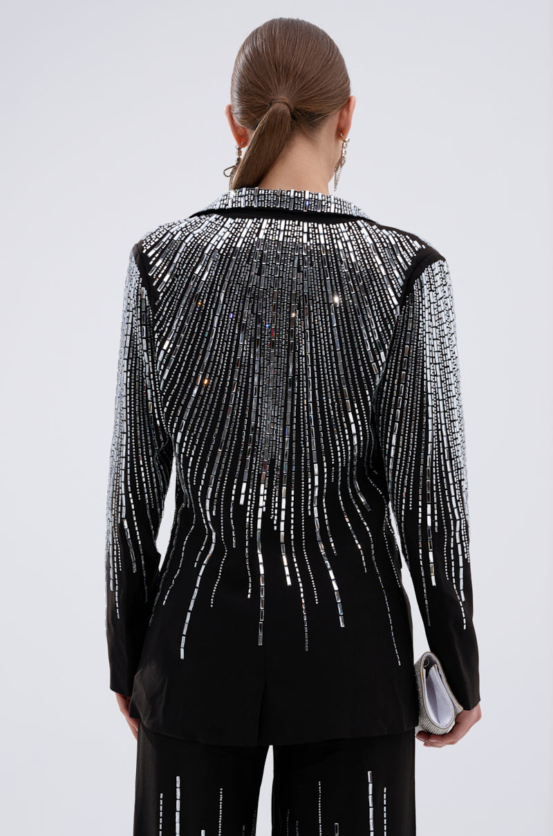 MILA EMBELLISHED BLAZER IN BLACK