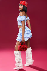 MORE FUN FOR ME RUFFLE SKIRT