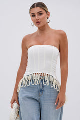 PEARL TRIM HIGH LOW CORSET