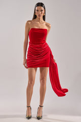 ON FIRE VELVET MINI DRESS