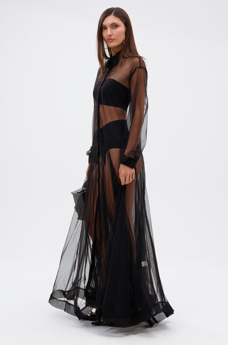 COOL GIRL MESH LAYERING MAXI DRESS