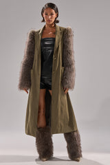 LOLITA FUR SLEEVE TRENCH
