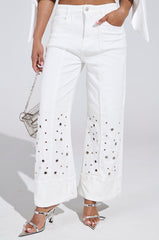 JULIA CROPPED WIDE LEG JEANS