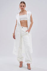 FLOATING ORGANZA TRENCH VEST
