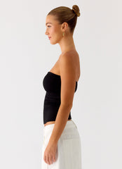 Adrienna Strapless Top - Black