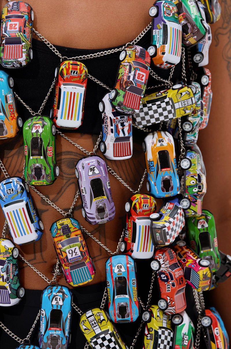 CAN'T CATCH ME CAR CHAIN MINI DRESS
