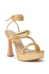 AZALEA WANG CARELESS GOLD CHUNKY SANDAL