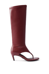 AZALEA WANG CECILE BURGUNDY SANDAL