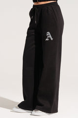 DEXTRA WIDE LEG SWEATPANT WITH RHINESTONE DETAIL