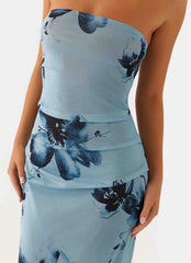 Songbird Maxi Dress - Blue Black Floral