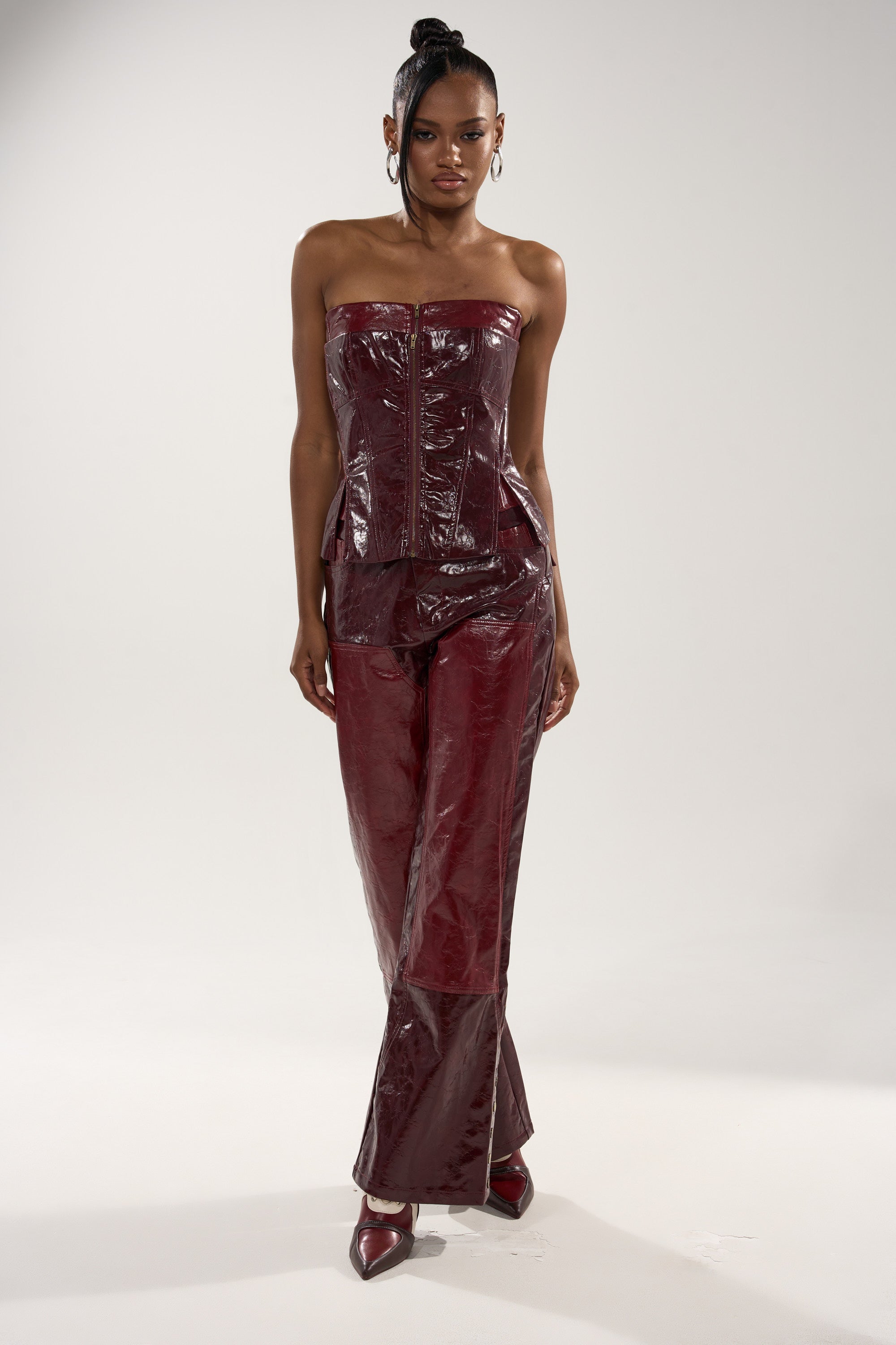 MIXED EMOTIONS FAUX LEATHER TROUSER