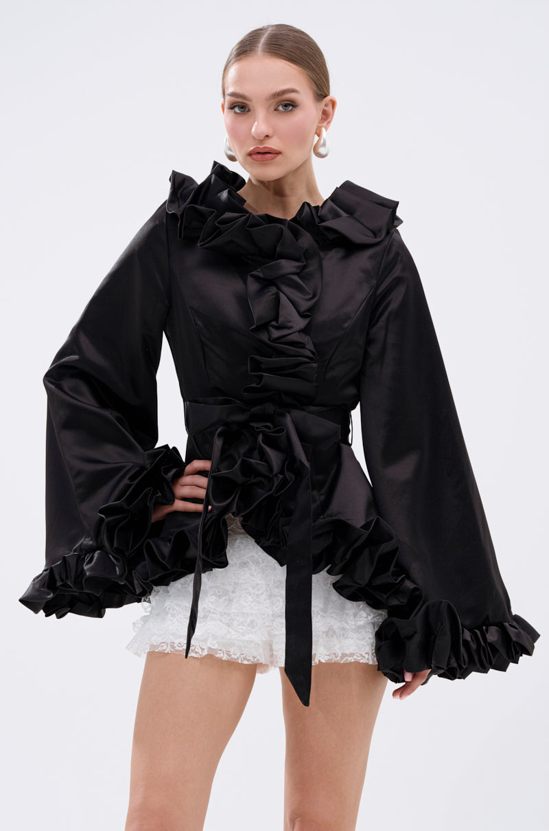 GARDEN PARTY WRAP BLAZER