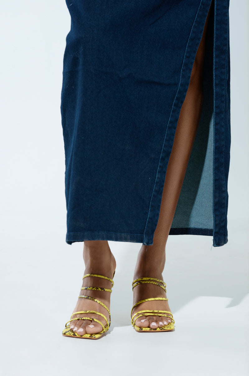 AZALEA WANG HUGHIE YELLOW SNAKE SANDAL