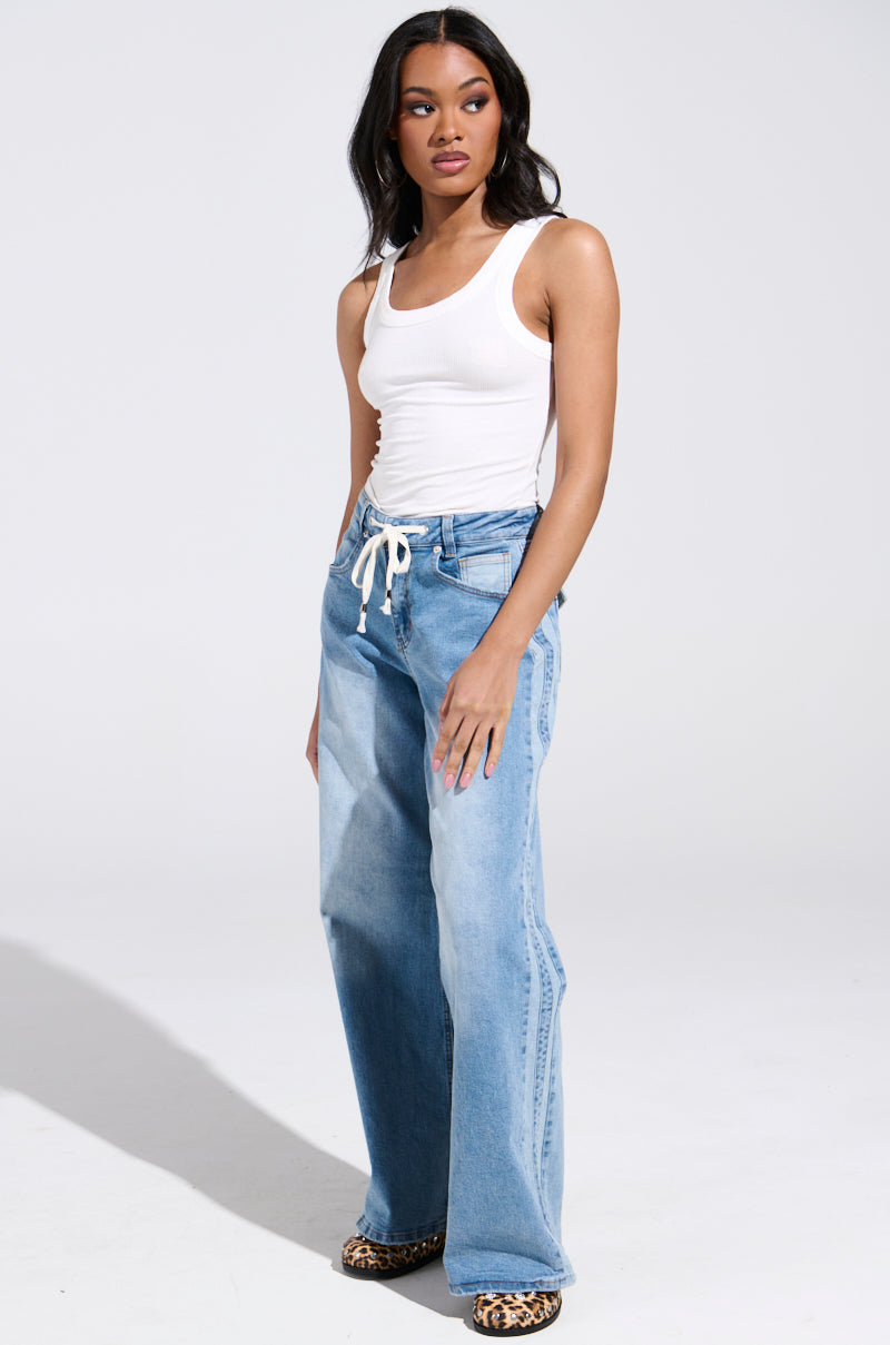 JUST LIKE THAT WIDE LEG DENIM PANT