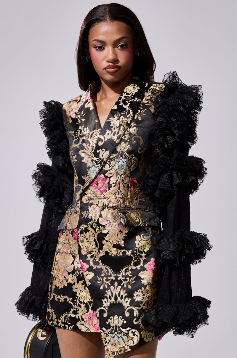 LORY PRINTED BLAZER DRESS