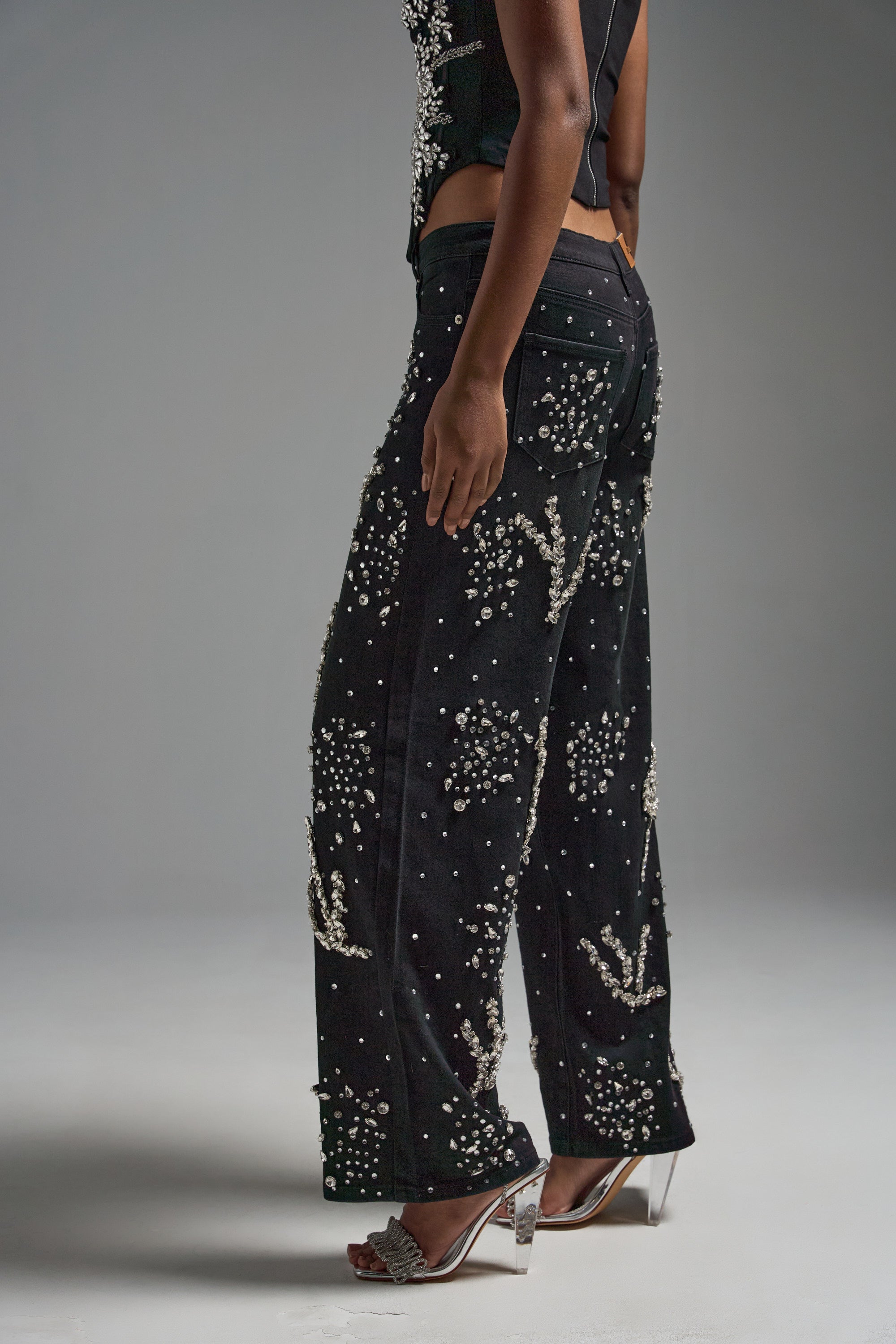 GIVE IT TO ME BABY EMBELLISHED DENIM