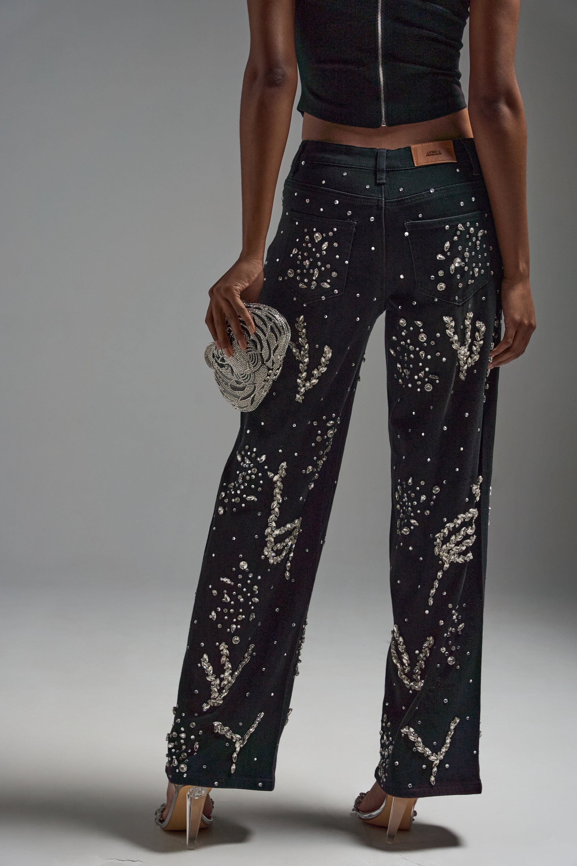 GIVE IT TO ME BABY EMBELLISHED DENIM