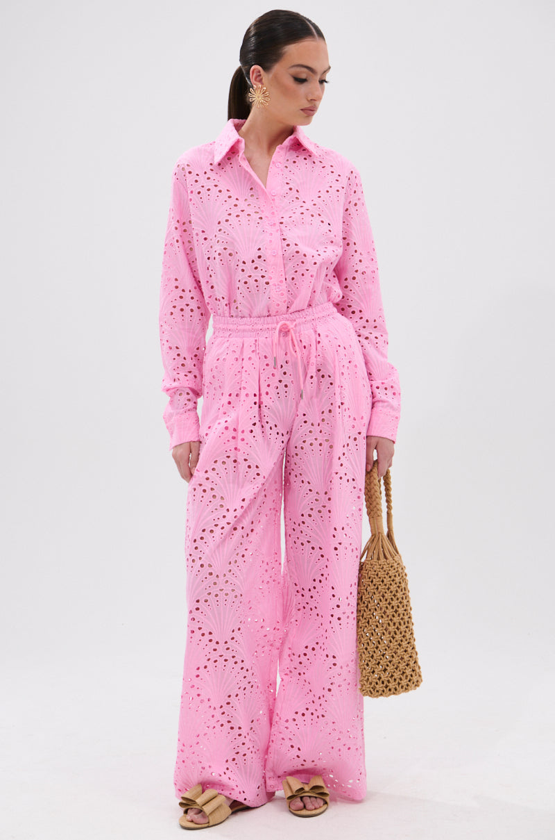 JORDAN EYELET BUTTON DOWN TOP