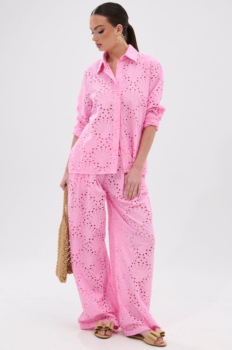 JORDAN EYELET BUTTON DOWN TOP